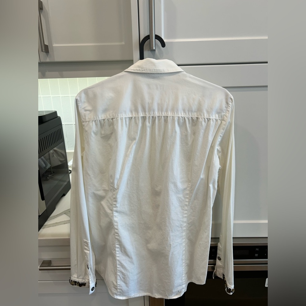 Burberry White Button-Down Blouse - image 3